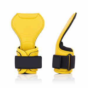 ที่จับยกน้ำหนักหนังหนา สายรัดปรับได้ ที่จับยกน้ำหนักเพื่อความแข็งแรงและความปลอดภัยสูงสุด - Product Image 1