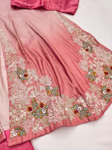 New pink Fusion <b>Dress</b> Indian Pakistani Traditional Punjabi Style Palazzo Blouse <b>Shrug</b> set Indo Western <b>Dress</b> Indo Western - Product Image 4