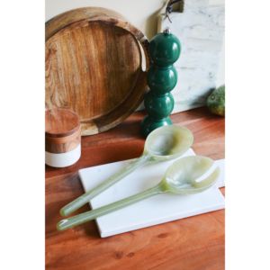 ชุดช้อนส้อมเรซิ่นเคลือบลายหินอ่อนพีชพรีเมียม ชุดอุปกรณ์รับประทานอาหารเรซิ่นสุดหรูสำหรับเสิร์ฟในครัว - Product Image 6