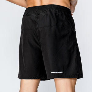 Shorts de sport pour hommes respirants à séchage rapide en toile tricotée unie à taille mi-haute pour l'entraînement et la gym, service OEM - Product Image 3