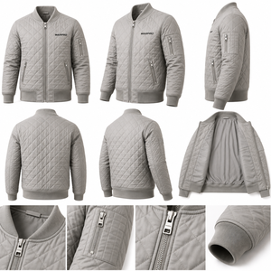 Veste matelassée légère et isolante pour homme, collection 2026 – Manteau d'hiver chaud coupe-vent à col montant, style streetwear décontracté - Product Image 6