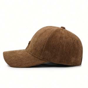 Gorro de Béisbol Elegante de Invierno con Diseño de Pata de Gallo para Mujer, Gorro Deportivo Cálido con Lazo - Product Image 2
