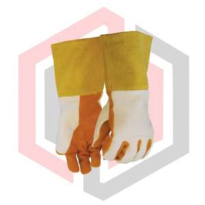 Gants de soudage TIG souples en cuir pleine fleur, antistatiques, résistants aux déchirures, haute qualité, pour le travail quotidien, sécurité incendie, sans silicone - Product Image 3