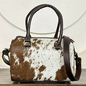 Latest Style Luxury Cowhide 11'' Speedy Bag <b>Tooled</b> <b>Leather</b> Western Handbag with Shoulder & Crossbody Spacious Travel Duffel Bags - Product Image 4