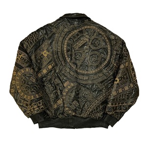 Chaqueta Bomber MA1 de Cuero Vacuno Genuino Bordada a Medida, Chaqueta de Piloto Negra Vintage para Hombre, Cuero Real Resistente, Venta al Por Mayor OEM - Product Image 2