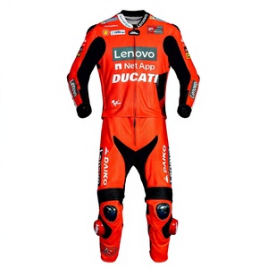 Combinaison de course Jack Miller Rucati MotoCP en cuir de vachette et de kangourou 1,3 mm, combinaison de moto/Traje avec protection CE - Product Image 1
