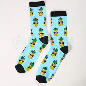 Chaussettes courtes en coton peigné pour l'automne, colorées et amusantes, avec motif de fruits (Durian), logo sur le bord, respirantes, unies, vente en gros - Product Image 4