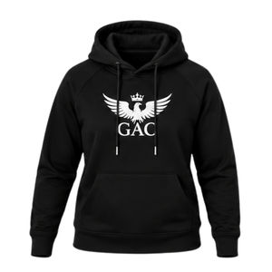 Sudadera con Capucha Negra para Hombre, Estilo Casual Urbano, Manga Larga, Bolsillo Canguro, Cordón Ajustable, Corte Holgado - Product Image 1