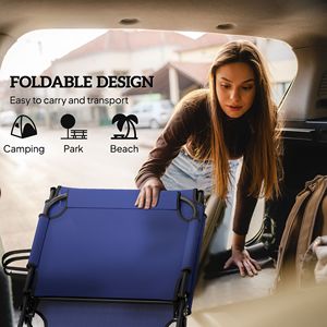 Lettino Prendisole Reclinabile Blu Navy con Telaio in Ferro/Rattan e Tasca Laterale e Poggiatesta - Product Image 5