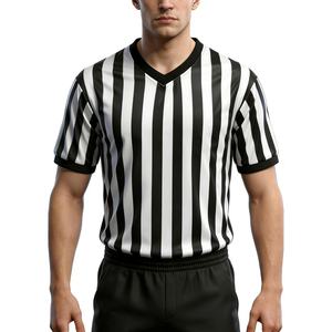Maillot de football rayé à col en V pour homme, manches courtes, en polyester respirant, coupe classique, pour adultes, toutes saisons - Product Image 6