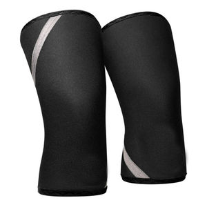 Genouillères de musculation en néoprène 5-7mm avec stabilisateur en coton, éponge SBR en nylon souple, protection professionnelle, imperméables et respirantes - Product Image 1
