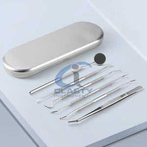 Ensemble d'instruments chirurgicaux dentaires à poignée moletée manuelle, bleu, orange, argent, outils de classe I pour les soins bucco-dentaires - Product Image 6