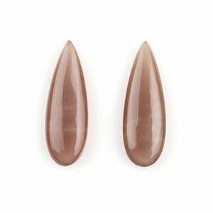 Perles de pierre de lune naturelle de haute qualité, forme poire briolette, 10x30mm, calibrées, fournisseur de composants pour la fabrication de bijoux - Product Image 1