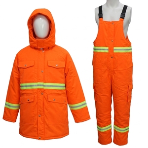 Uniforme de sauvetage personnalisé pour pompiers avec bandes réfléchissantes, veste de travail de protection et pantalon à bretelles, vêtements de sécurité personnalisés - Product Image 2