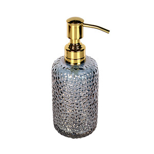 <b>Refillable</b> Glass <b>Hand</b> <b>Soap</b> Dispenser with Gold Pump for Bathroom & Vanity Counter - Product Image 5