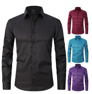 New Arrival Men's Long Sleeve <b>Shirt</b> Autumn Casual <b>Patchwork</b> <b>Shirts</b> Male Daily Office Social Work Top Plain Casual <b>Shirts</b> - Product Image 1