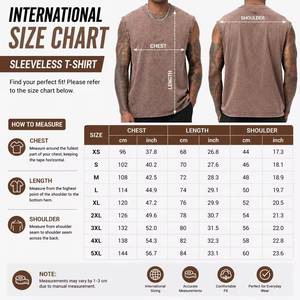 STYLO INTERNATIONAL Débardeur Homme Vintage Élégant Respirant Séchage Rapide en Coton Durable Délavé à l'Acide Motif Uni Personnalisable - Product Image 4