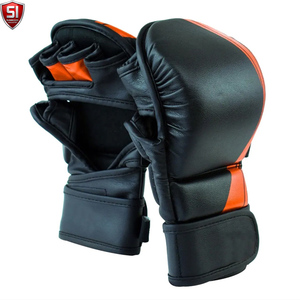 ถุงมือ MMA คุณภาพสูงสำหรับการฝึกซ้อม ผลิตตามสั่ง ทำจากหนัง PU กันลื่น สายรัดข้อมือปรับได้ ปิดด้วยแถบตีนตุ๊กแก สำหรับผู้ใหญ่ - Product Image 4