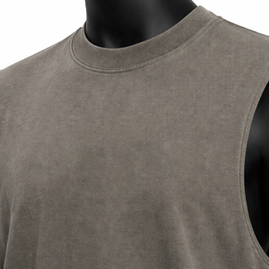 Men <b>Sleeveless</b> Tank <b>Top</b> Solid Color Minimalist Premium Cotton Casual Eco-Friendly Quick Dry Streetwear Gym Fitness Muscle Shirt - Product Image 6
