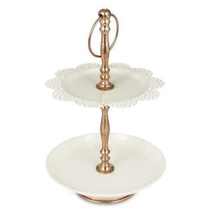 Support à gâteau en métal doré de luxe moderne, plateau de présentation de desserts, design européen, support de service décoratif pour mariage et fêtes à bas prix - Product Image 6