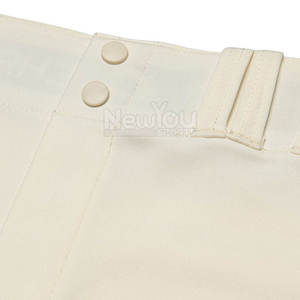 Unisex White Baseball Pants Elastic Waist Solid Color Breathable Cotton Sportswear Adults All Seasons Heat-Transfer Printed - Product Image 5