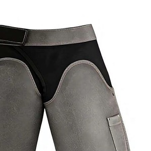 Chaps de ferrier unisexe en cuir véritable robustes, réglables, pour la protection des jambes et la coupe des sabots - Product Image 2