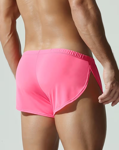Men Knitted Solid Color Casual Loungewear Shorts Mid Rise Smooth Plain Dyed Spandex Polyester All Seasons - Product Image 3
