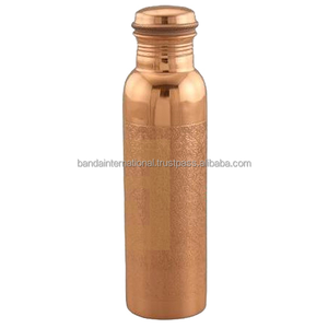 Botella de cobre de alta calidad con acabado pulido para beber y uso en la cocina, a prueba de fugas. - Product Image 2