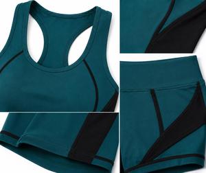 Women's Plus Size 2-Piece Yoga Set Scoop Neck <b>Racerback</b> <b>Tank</b> <b>Top</b> Mid Waist Shorts Solid Spandex - Product Image 4