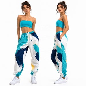 Pantalon de jogging homme coupe slim à jambe large évasée, imprimé numérique par transfert thermique sur nylon, très demandé - Product Image 1