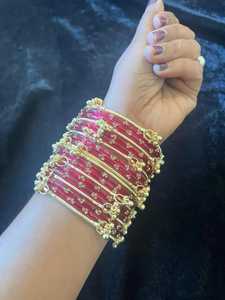 Nouveauté 2026 : Bracelets Ghungroo Jhumki en Verre de Cachemire de Haute Qualité, Scintillants, Écologiques, Multicolores, Idéaux pour Mariages et Fêtes - Product Image 3
