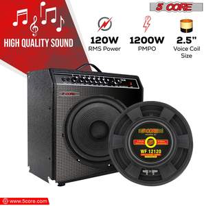 ลำโพงซับวูฟเฟอร์ 5 คอร์ ขนาด 12 นิ้ว 1200 วัตต์ พีค 8 โอห์ม สำหรับเปลี่ยนทดแทน ลำโพงซับวูฟเฟอร์ 12 นิ้ว เพิ่มประสิทธิภาพเสียง - Product Image 6