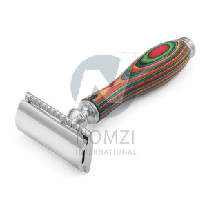 JDK Factory Price 1pc Stainless Steel Safety Razor Bamboo Handle Double Edge Barber Bikini Use <b>Beard</b> <b>Care</b> Shaver - Product Image 4