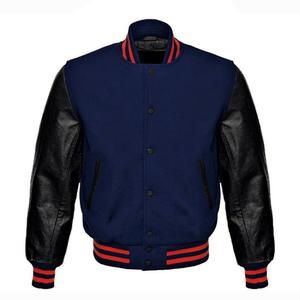 Personalización al por mayor de su propio color y logotipo bordado College, University Leather Varsity Letterman Jacket Trending Jacket - Product Image 1
