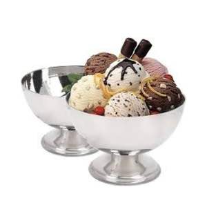Bol à glace élégant en acier inoxydable avec cuillère, plat à dessert en métal, ustensiles de cuisine - Product Image 4
