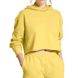 Novedad: Sudadera Corta con Capucha para Mujer, 100% Algodón, Secado Rápido, Tejido Transpirable, Servicio OEM Personalizable - Product Image 1