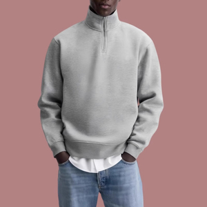 Sudadera con Cuello Alto y Cierre de Cremallera 1/4, Unisex, Talla Grande, Estilo Cleanfit, Personalizable con Logotipo, Sudadera Gruesa para Hombre - Product Image 5