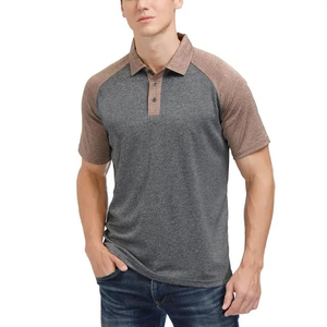 Polo à manches courtes pour homme, color-block, tricoté, décontracté, avec boutons, coupe classique, motif uni - Product Image 2