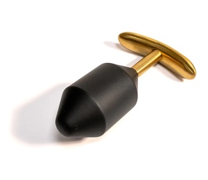 Plug anal noir et doré, jouet BDSM, articles coquins de haute qualité - Product Image 2