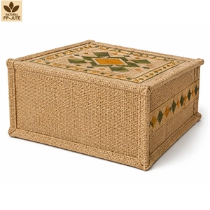 Sac de courses en jute naturel laminé, sac de courses pour la vente au détail, 20x20x10 cm, logo personnalisé, vente en gros, OEM, marque privée, modèle MY-JT-03 - Product Image 2