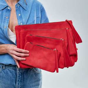 Bolsa de Cosméticos de Cuero Genuino Hecha a Mano, Vintage, Impermeable y de Lujo para Mujer, para Viaje y Maquillaje, LCB-0017, Venta al Por Mayor - Product Image 2