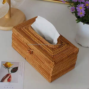 Caja de Pañuelos Ecológica de Ratán Natural, Soporte Decorativo, Fabricante, Estilo Duradero y Personalizable de Vietnam - Product Image 2