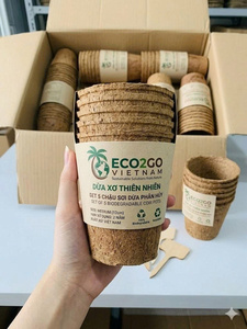 Eco2go Vietnam Meilleure Vente 2026 Pot de Fleurs en Fibre de Coco Biodégradable, Design Traditionnel, Durable et Léger pour Plantes - Product Image 1