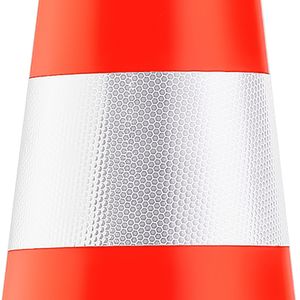 Confezione da 6 Coni Stradali Riflettenti Arancioni con Base in PVC e Base Appesantita per Strade e Parcheggi - Product Image 4