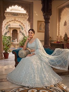 <b>Presenting</b> You Most Beautiful Latest Designer Lehenga Collection Premium Rangoli Silk Embellished With Beautiful Embroidery - Product Image 5