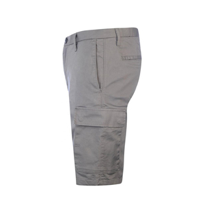 Pantalones Cortos Cargo para Hombre, Cintura Media, Color Sólido, Algodón, Estilo Casual, Cierre de Botones, Bolsillos - Product Image 3