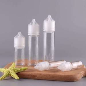 Botellas de PET CR UNICORN de 10ML-120ML, Opacas, Negras, con Cierre Negro Sólido, Botellas de Plástico en Envase de Plástico - Product Image 1