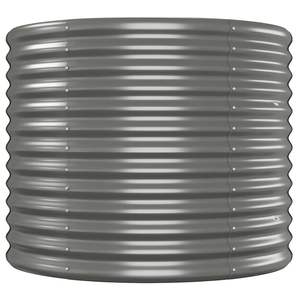 Grand lit de jardin surélevé en acier gris thermolaqué, durable, pour arrangements saisonniers en extérieur - Product Image 4