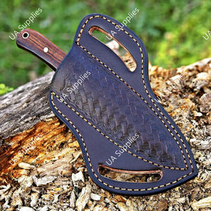 Cuchillo Táctico Compacto de Hoja Fija, Mango de Madera de Palisandro, Hoja de Acero Inoxidable Forjada a Mano con Punta Caída, 8 Pulgadas de Largo, OEM/ODM Disponible - Product Image 6