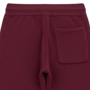 Pantalones Deportivos de Punto Color Borgoña, Unisex, Pantalones de Chándal de Punto Suave, Cintura Elástica, Ropa Casual para Estar en Casa o Salir a la Calle, Cálidos para Invierno, Tallas Personalizadas - Product Image 4